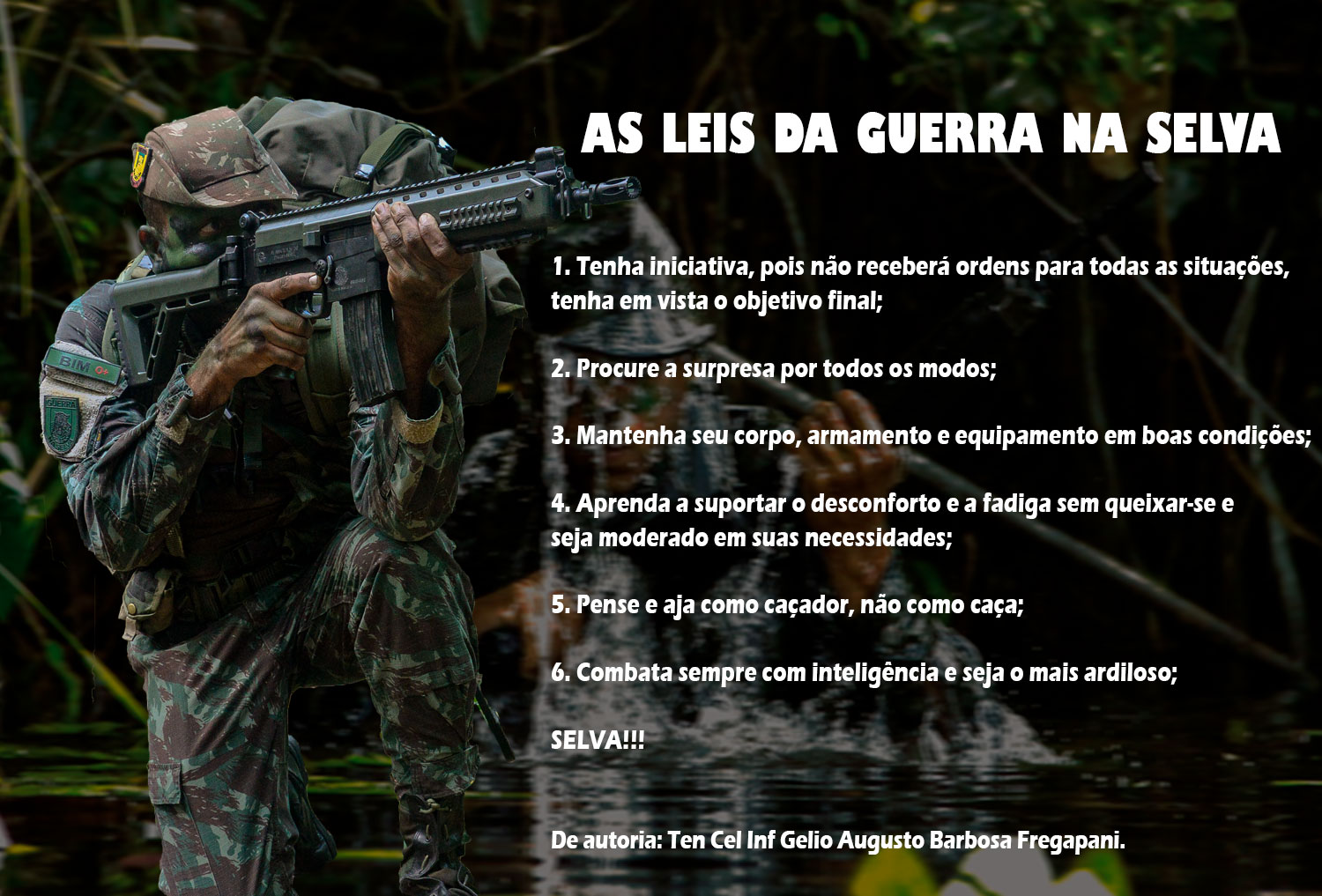 Exército Brasileiro - #INICIATIVA é fazer o certo sem que seja necessário  receber ordem para fazê-lo. #Selva