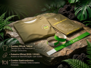 Combo Oficial EGS 2026 (+18) — Camisa Tática + Pulseira Verde VIP + Comida & Bebida Liberadas