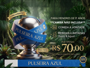 Pulseira Azul Menores de 17 Anos | Open Food & Bebidas (Suco e Água)